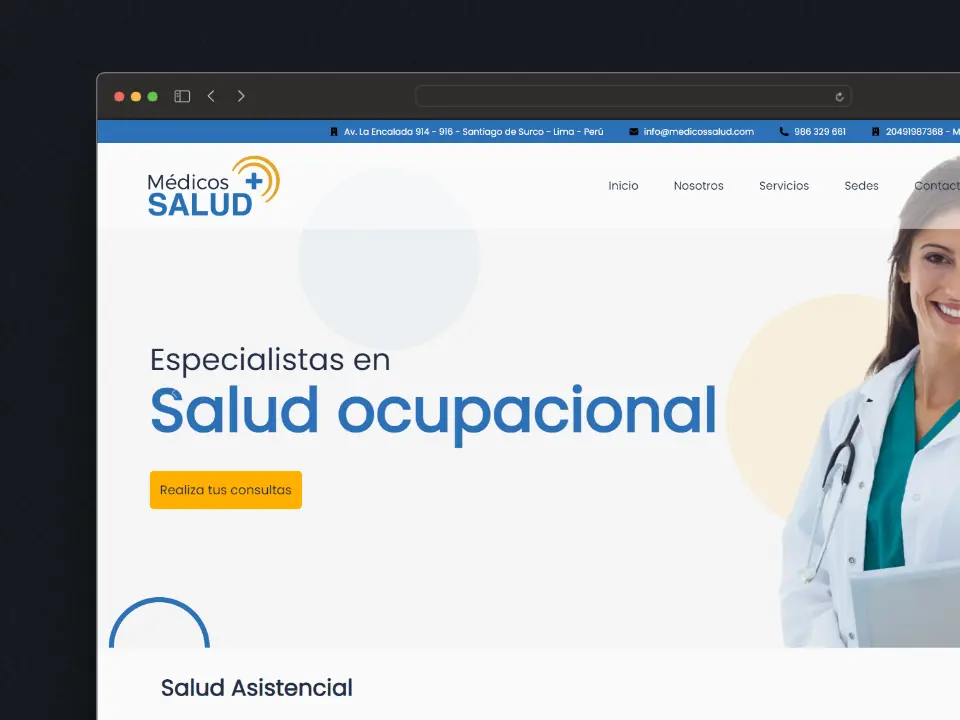Página web Medicos Salud